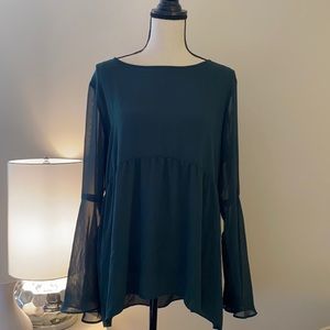 LOFT bell-sleeved empire blouse